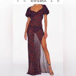 Rat and boa - MAGNOLIA FLORAL DRESS